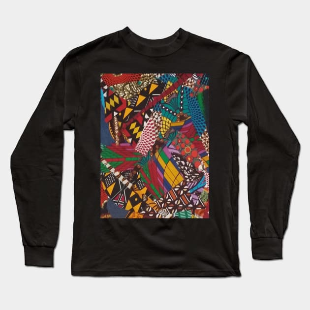 Multi African Pagnes Long Sleeve T-Shirt by Gallery4Egg